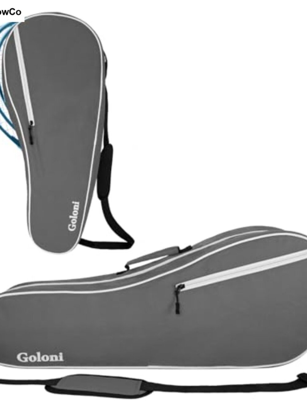 Tennis Badminton Racket Bag for 3-4 Rackets, Water-Resistant Padded Equipment